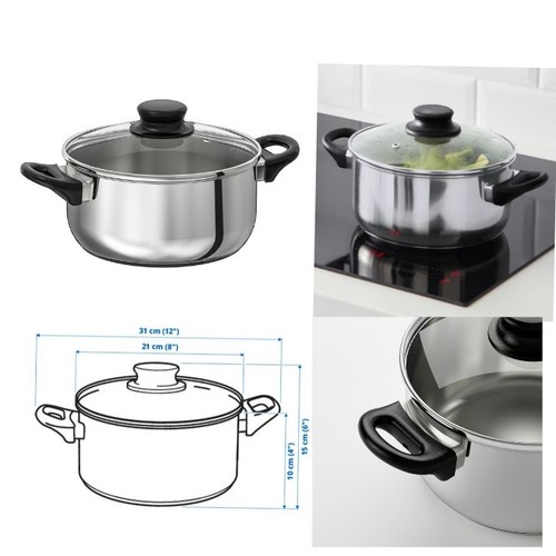Ikea large aluminium stock pot - large,