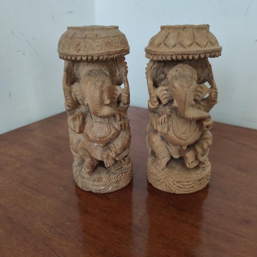 Pair vintage wooden - of, hand