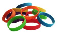 Coloured Wristbands - Unprinted Silicone Wristbands - Plain Wristband - Kid Size