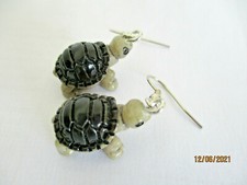 CUTE PET TORTOISE TURTLE DROP EARRINGS CHARM GIFT 