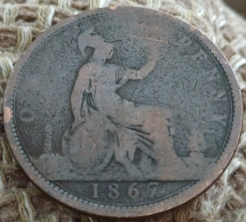 1867 victorian one penny - victorian,