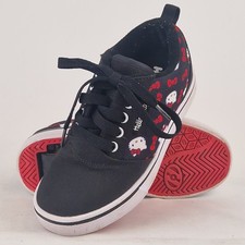 Hello Kitty Heelys Roller Skates Trainers Black White & Red Size 13 Shoes Laces