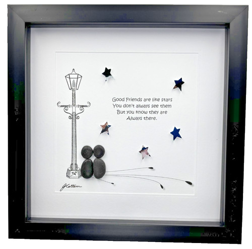 Pebble art friendship picture - pebble,