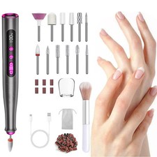 Portable Electric Nail File with 5 Speeds Digital Display Rechargeable Battery