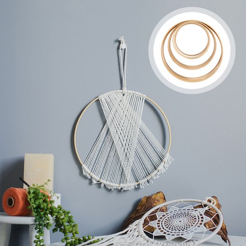 Craft bamboo hoops rings - craft, set