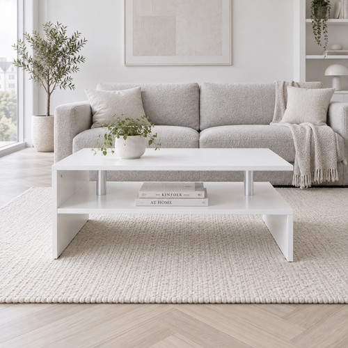 White coffee table - coffee,
