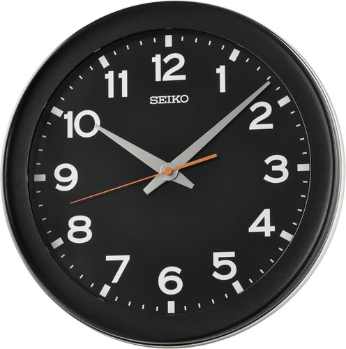 Seiko wall clock with black - wall,