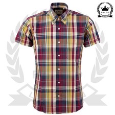Relco Mens Check Shirt Short
