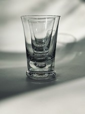 Set of 3 Vintage Heavy Controlled Air Bubble Glass Tumblers