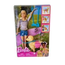 BARBIE ● Walk & Potty Pup Doll Puppy and Accessories ● DWJ68 