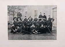 c1902 BOER WAR PRINT - COLONEL EUSTACE & OFFICERS OF THE R ROYAL HORSE ARTILLERY