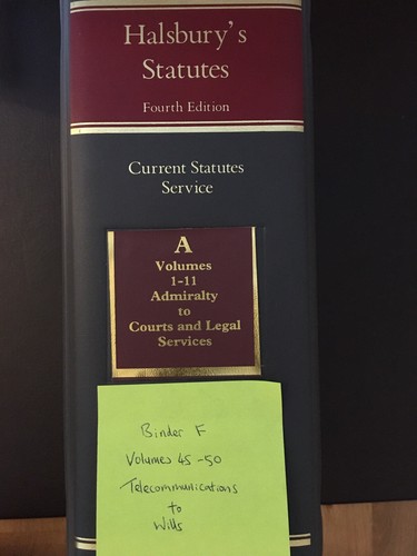 Halsbury statutes 4th - halsbury’s,