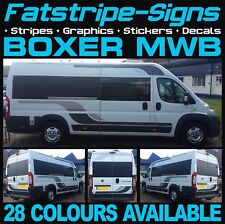 to fit PEUGEOT BOXER L2 MWB MOTORHOME GRAPHICS STICKERS DECAL STRIPES CAMPER VAN
