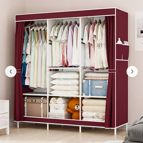 Large fabric canvas wardrobe - large,