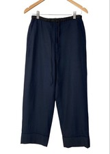 Yamamoto Japanese Designer Drawer Straight Pants Dark Blue 36 Used