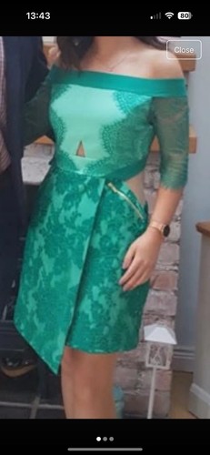 Three floor green lace - three,