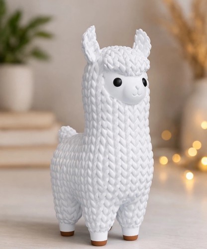 Llama figurine knitted style - figurine,,