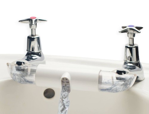White watersaving mixer tap - watersaving,