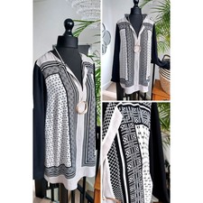 Black white LADIES SHIRT Tunic