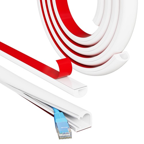 White self adhesive cable - 1m,