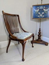 Upholstered Bedroom Chair C1910 Edwardian FREE POSTAGE 