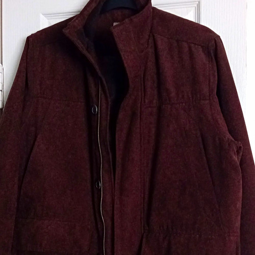 Men brown padded button - brown,
