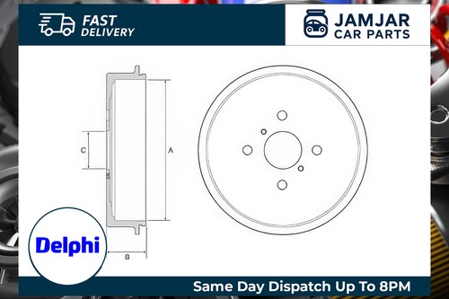 Delphi bf552 brake drum - brake, rear