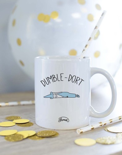 White ceramic mug dumble dort - white,
