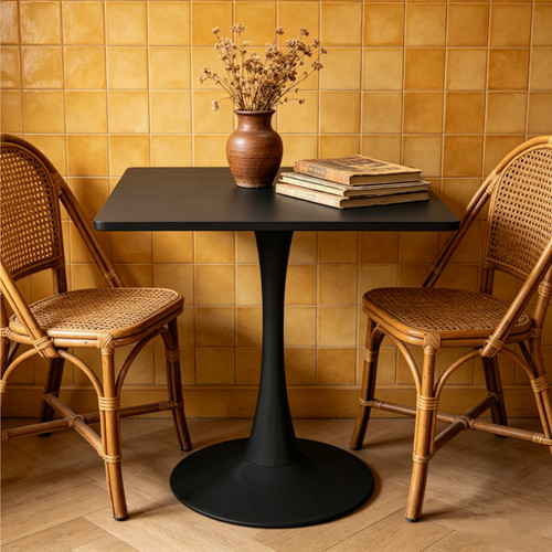 Wooden square dining table - dining,