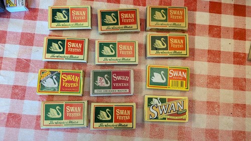Swan vestas match boxes - ,, 12