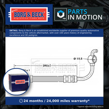 Brake Hose fits MAZDA MX5 Mk1 1.6 Rear Left 90 to 98 Hydraulic B&B NA0143990 New