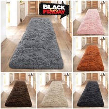 Fluffy Rugs Anti Slip Shaggy Rug Thick Hallway Runner Living Room Bedroom Carpet