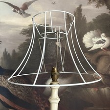 14” bowed empire drum lampshade wire frame with duplex ring (f42)