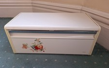 Vintage Brabantia Bread Bin Apple Design.  Rectangular With Front Opening Door