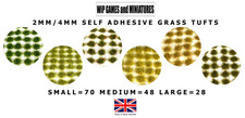 Static Grass Tufts Self Adhesive 2-4mm for Wargames Terrain/Basing/ Railways