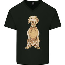 A Hungarian Vizsla Posing Dog Mens V-Neck Cotton T-Shirt