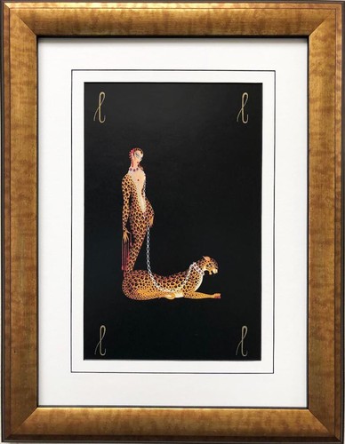 Erte custom framed vintage - erte, "l"