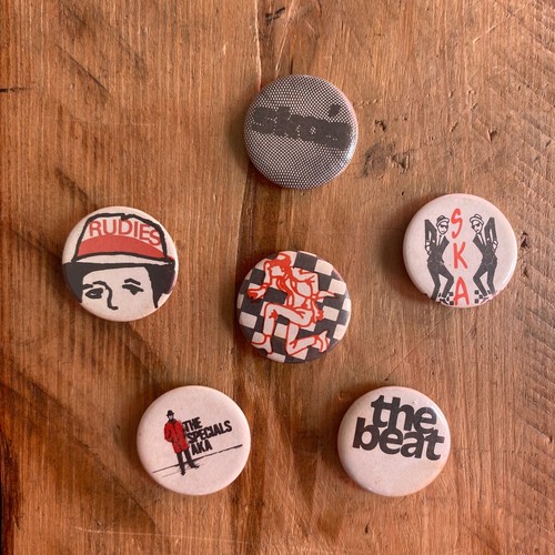 Vintage ska button - button, badge