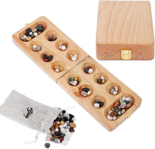 Ajuny wooden mancala board - wooden,