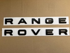 RANGE ROVER Front Rear Letters Matte Black Pair 2013–2024 Sport Vogue LR078921