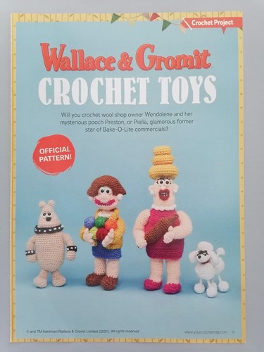 Wallace gromit crochet toys - wallace,