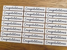 15x White Congratulations Card