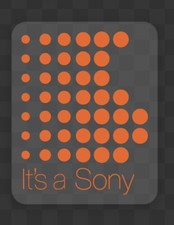 Sticker Sony "It’s A Sony" Vintage Sticker High Quality Orange 32mm x 25mm