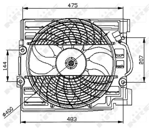 Radiator fan single - fan,