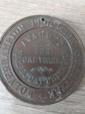 Wolverhampton Education School Attendance: Bronze 50mm.MEDAL.HIGH GRADE.LH248