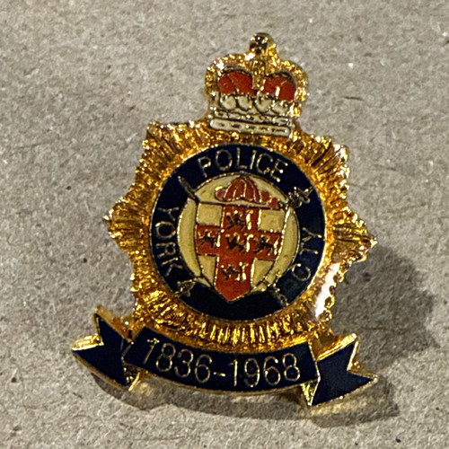 York police crown crest enamel - police,