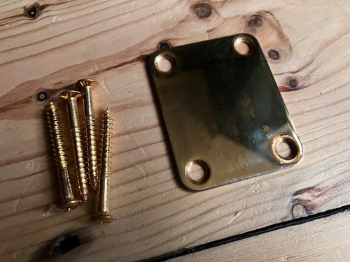 Gold guitar neckplate from - guitar,