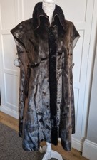 Long Vintage Fur Duster Jacket