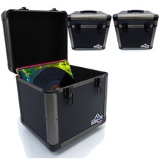 Gorilla LP80 LP 80 x 12" Vinyl Storage Record Box Flight Carry Case Titanium x3