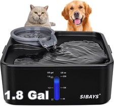 399 SIBAYS 230OZ 1.8GAL 7L Large Dog Water Fountain Super Quiet